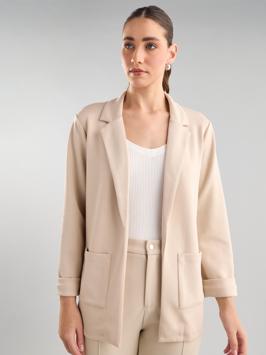 Plain Notch Lapel Blazer
