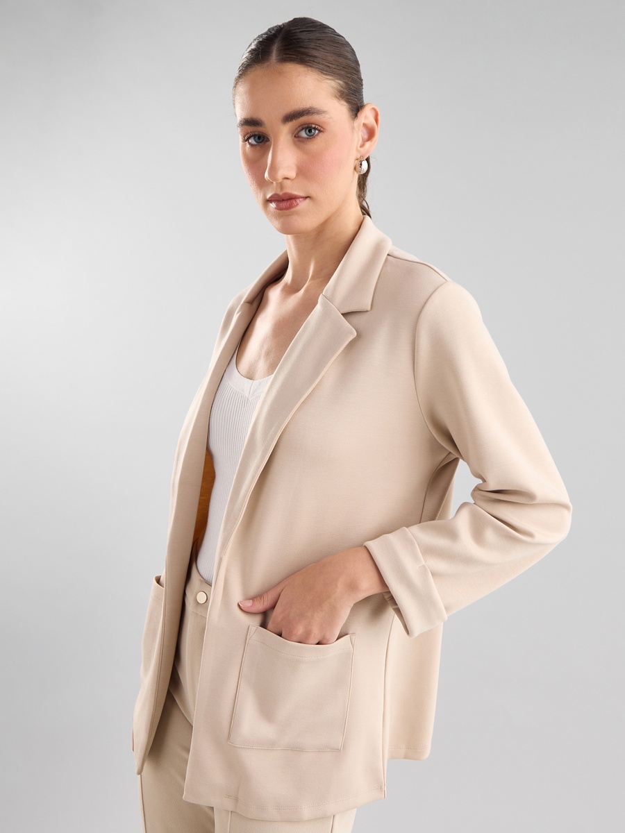 Plain Notch Lapel Blazer