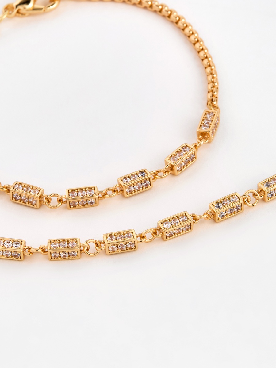 Embellished Necklace and Bracelet Set