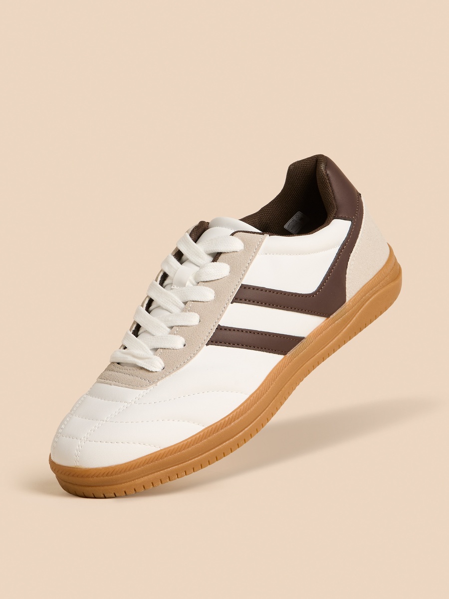 Panelled Lace-Up Sneakers