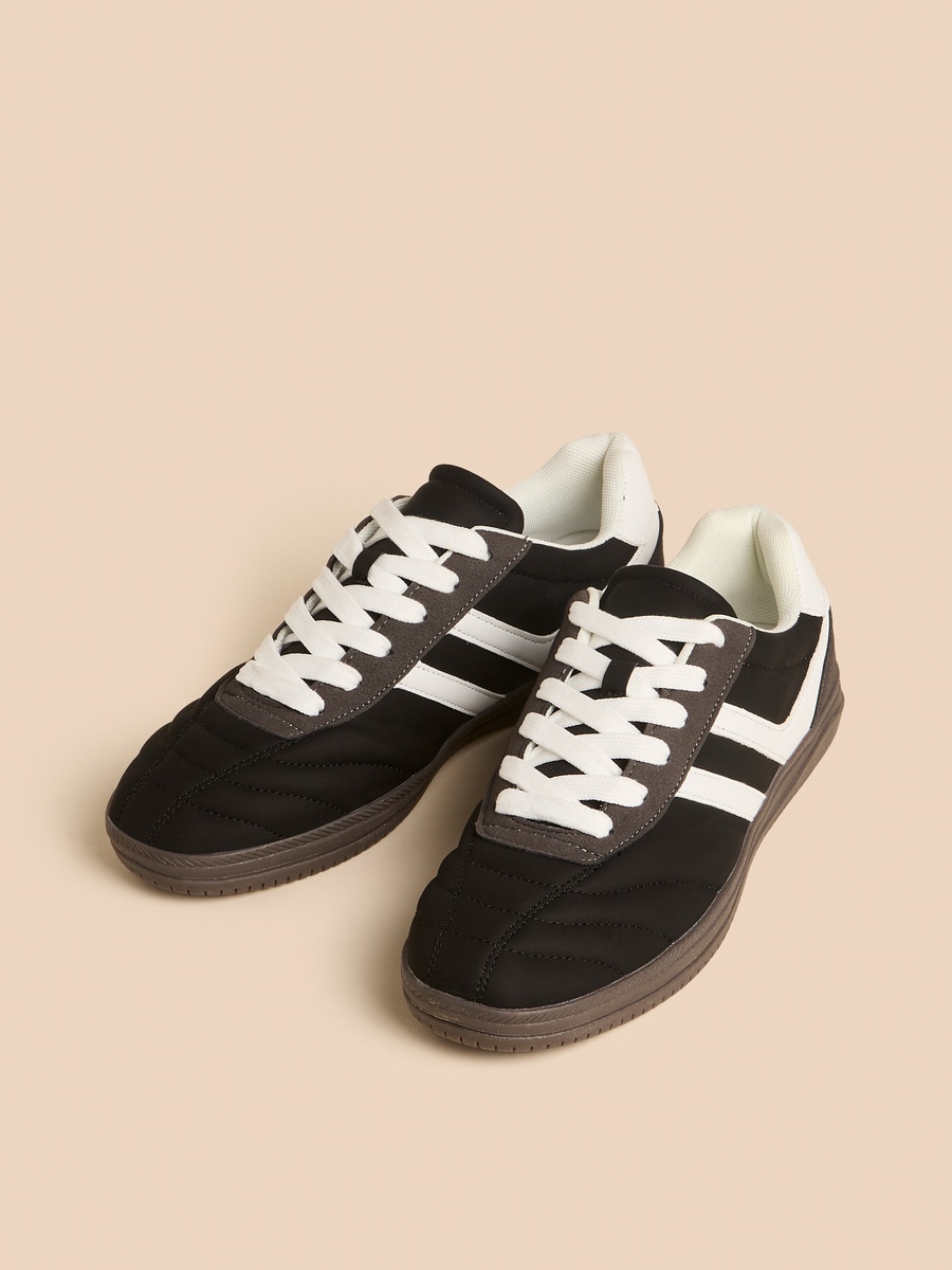 Panelled Lace-Up Sneakers