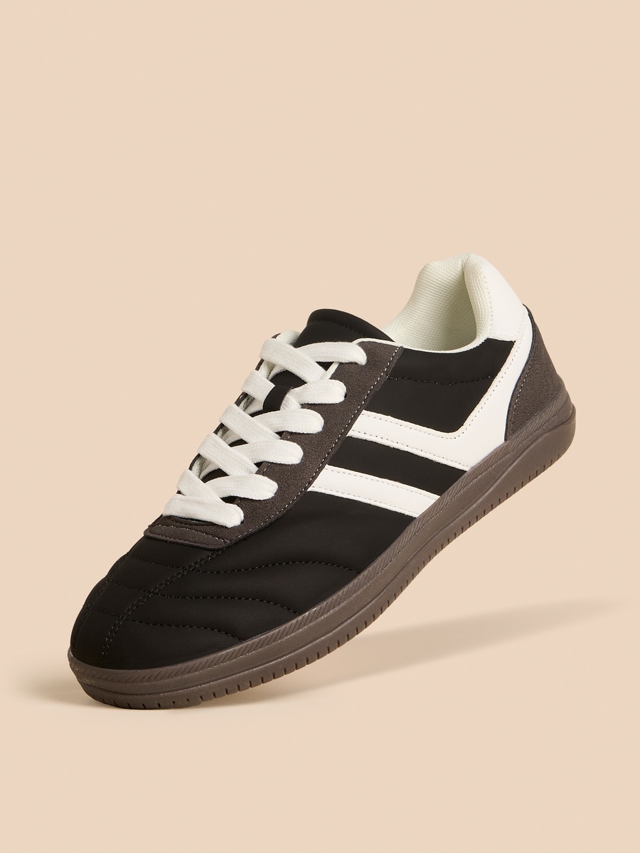 Panelled Lace-Up Sneakers