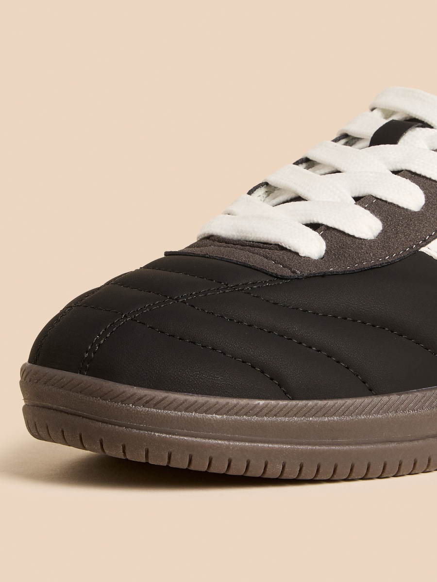 Panelled Lace-Up Sneakers
