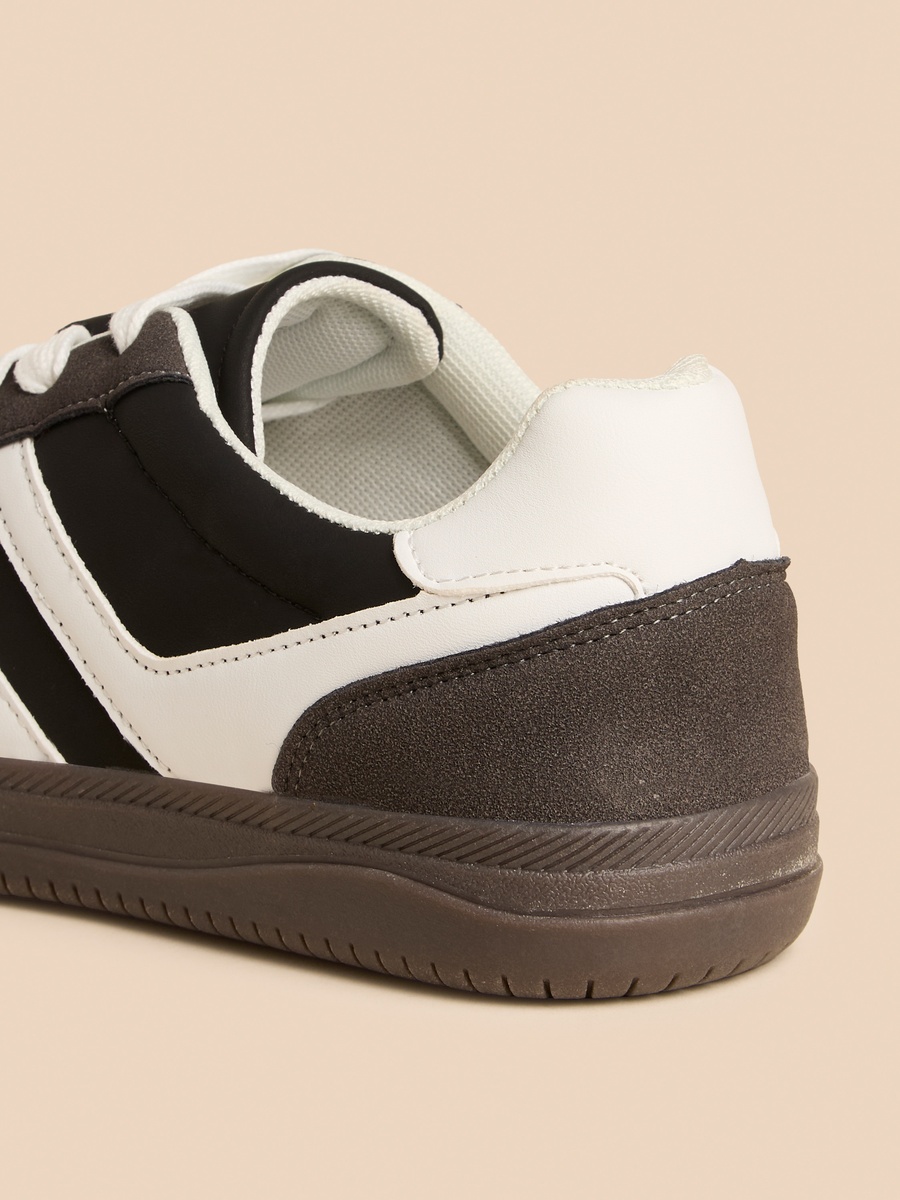 Panelled Lace-Up Sneakers