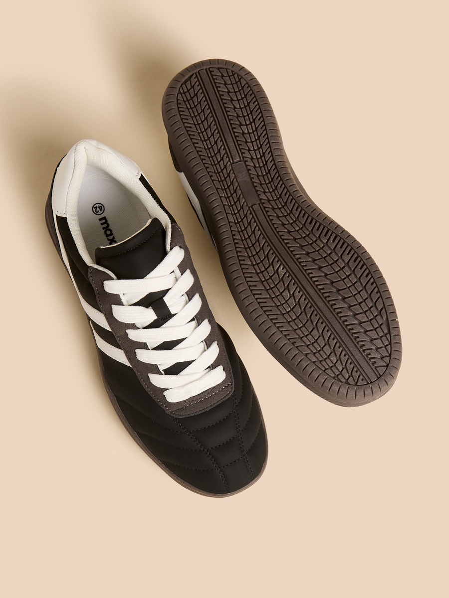 Panelled Lace-Up Sneakers