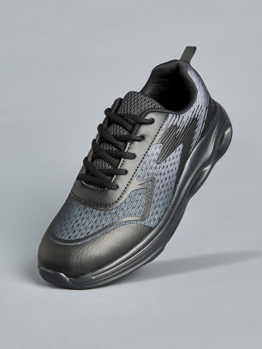 Textured Lace-Up Sports Shoes