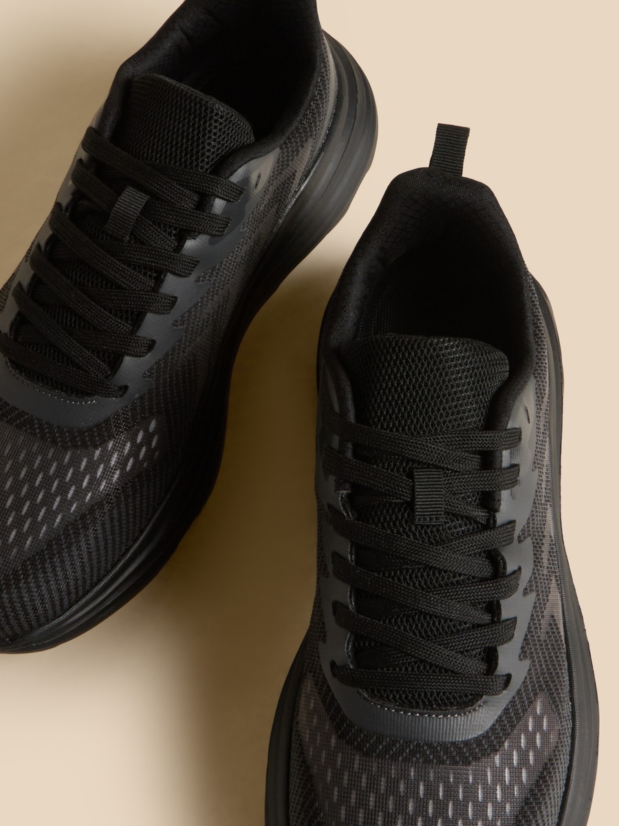 Printed Lace-Up Sneakers