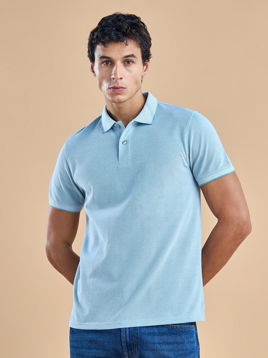 Textured Polo T-Shirt