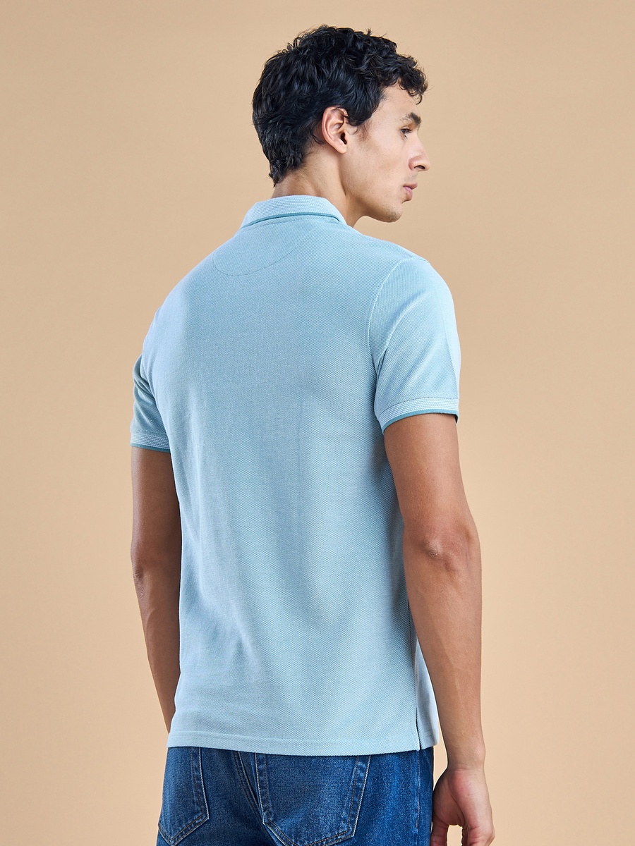 Textured Polo T-Shirt
