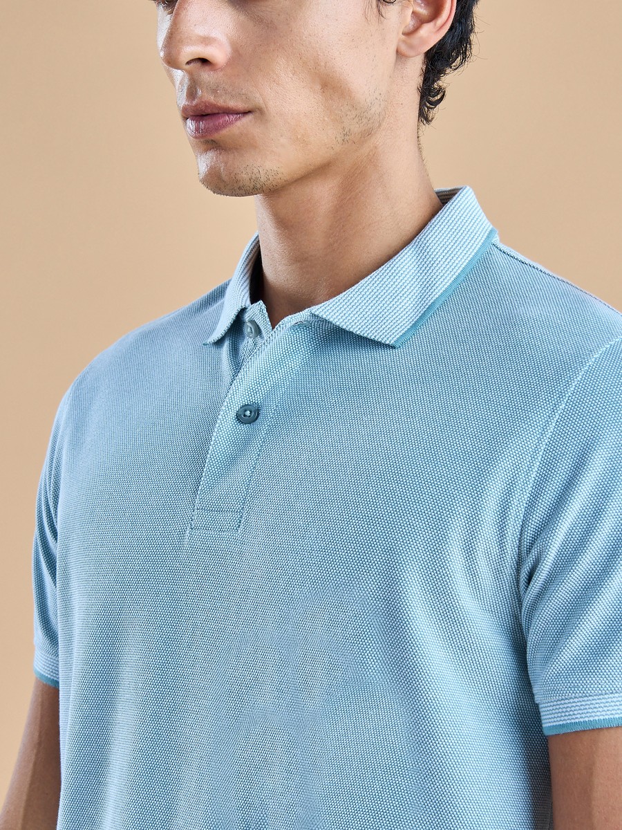 Textured Polo T-Shirt