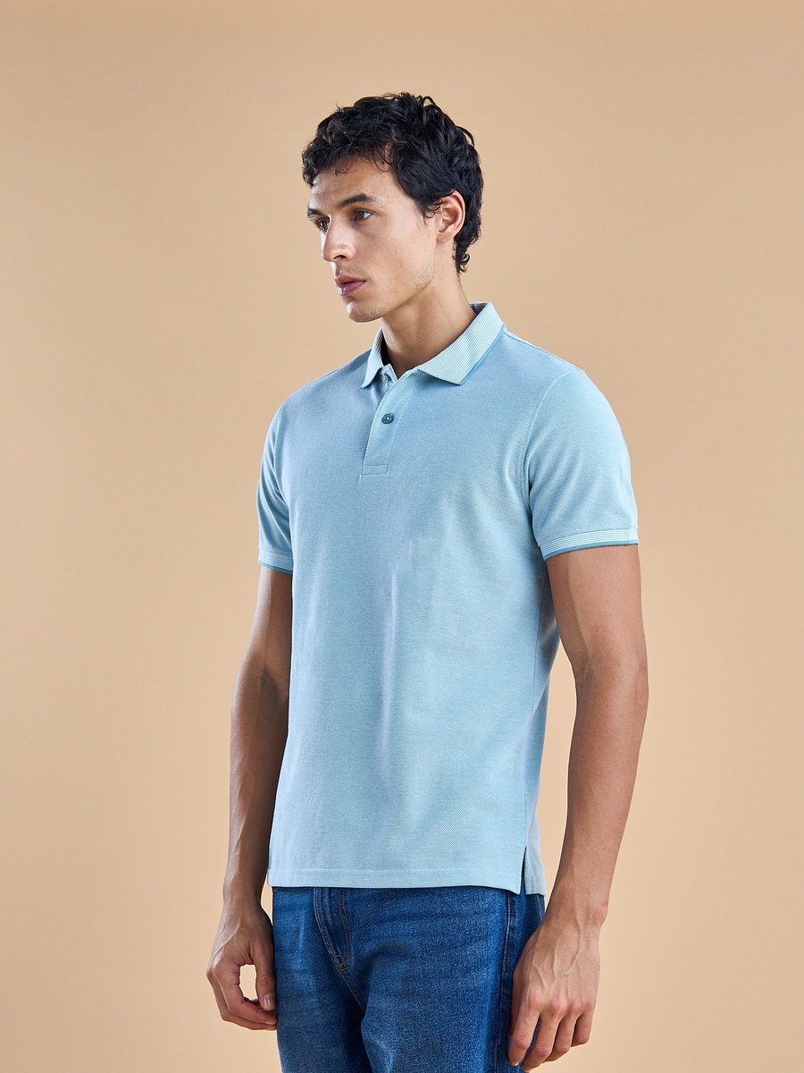Textured Polo T-Shirt