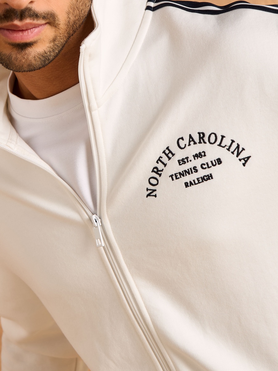 Tape Accent Zip Through Jacket