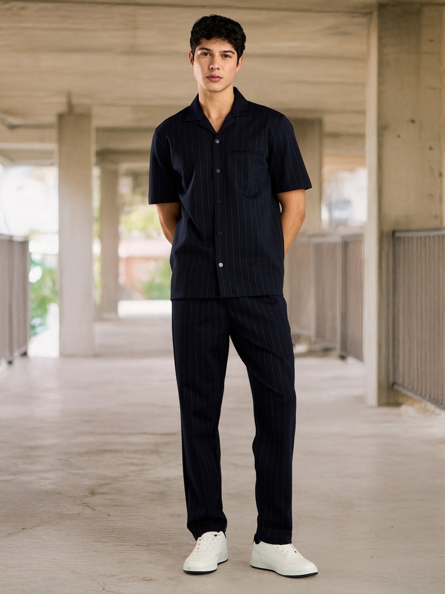 Striped Resort Collar Shirt
