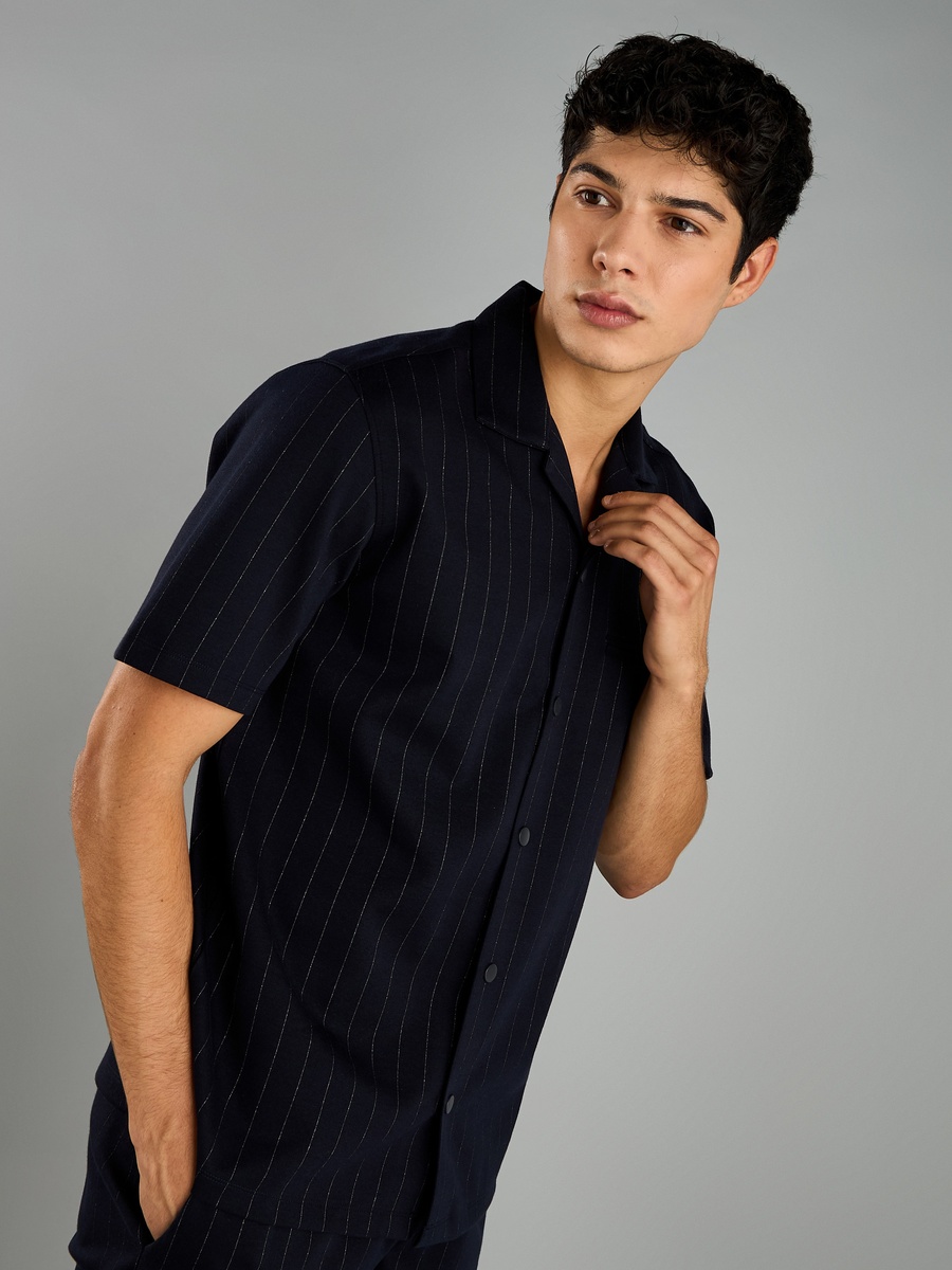 Striped Resort Collar Shirt