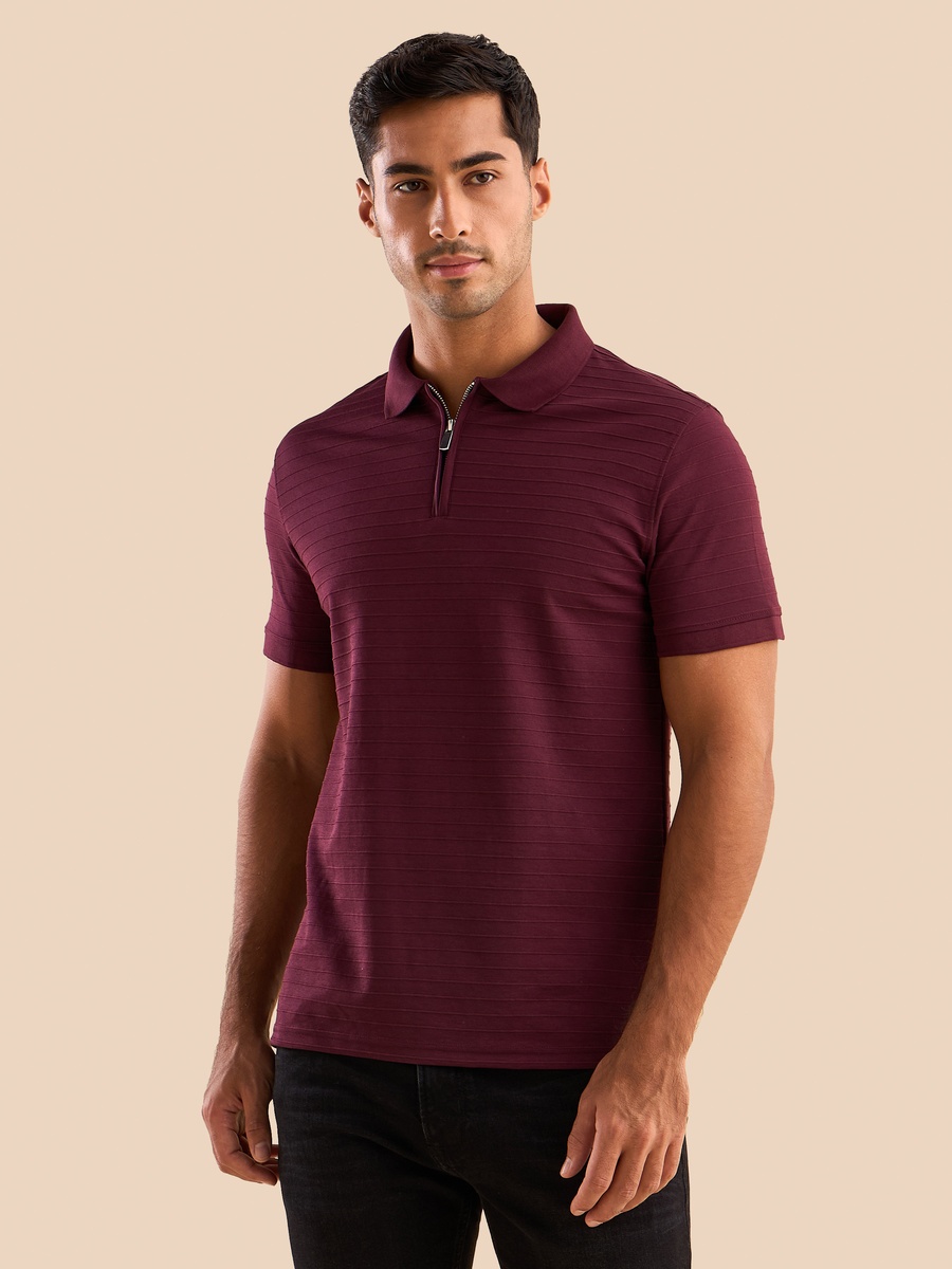 Textured Polo T-Shirt