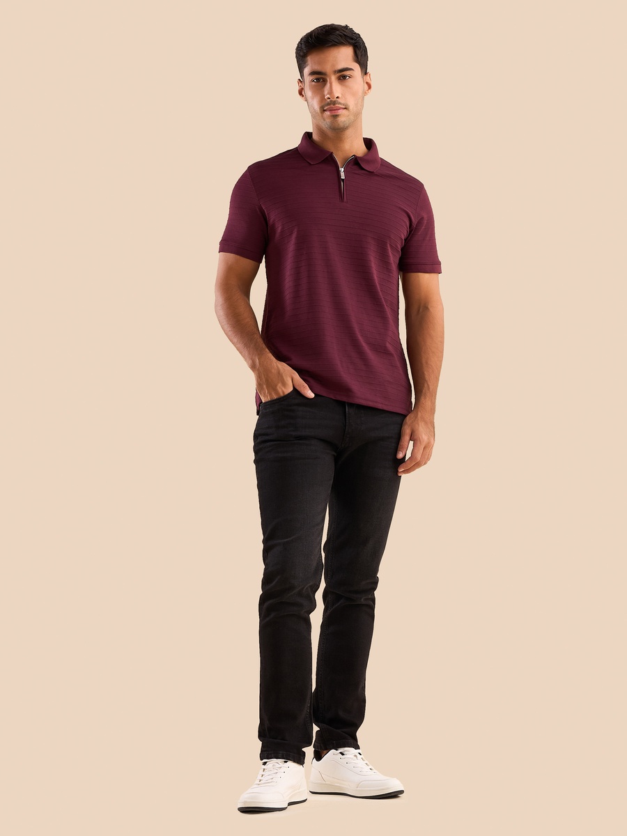 Textured Polo T-Shirt