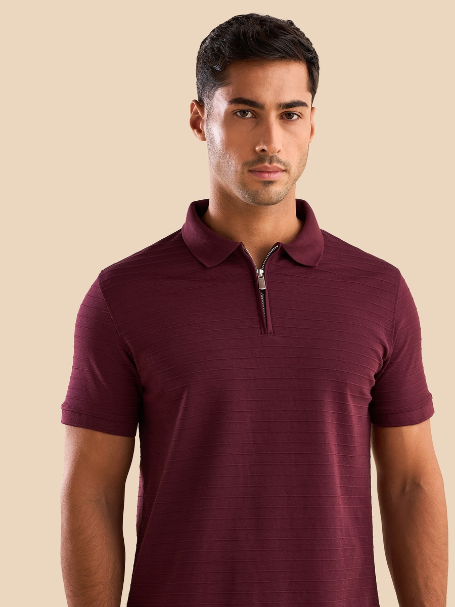Textured Polo T-Shirt