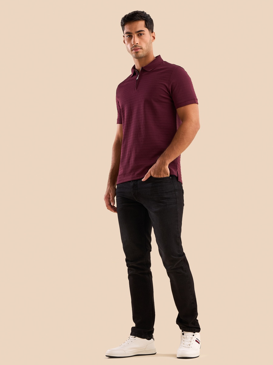 Textured Polo T-Shirt