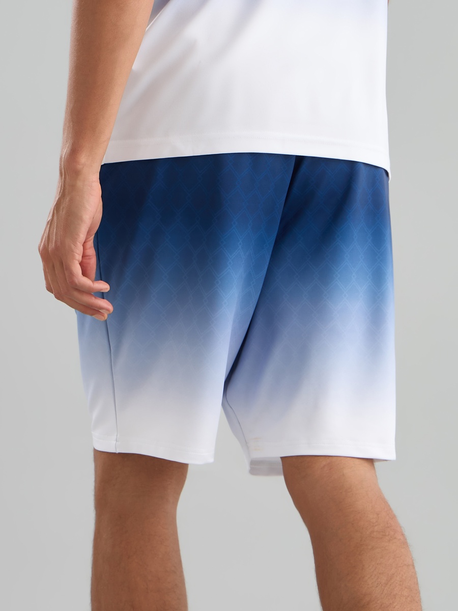 Ombre Football Shorts with Drawstring Closure