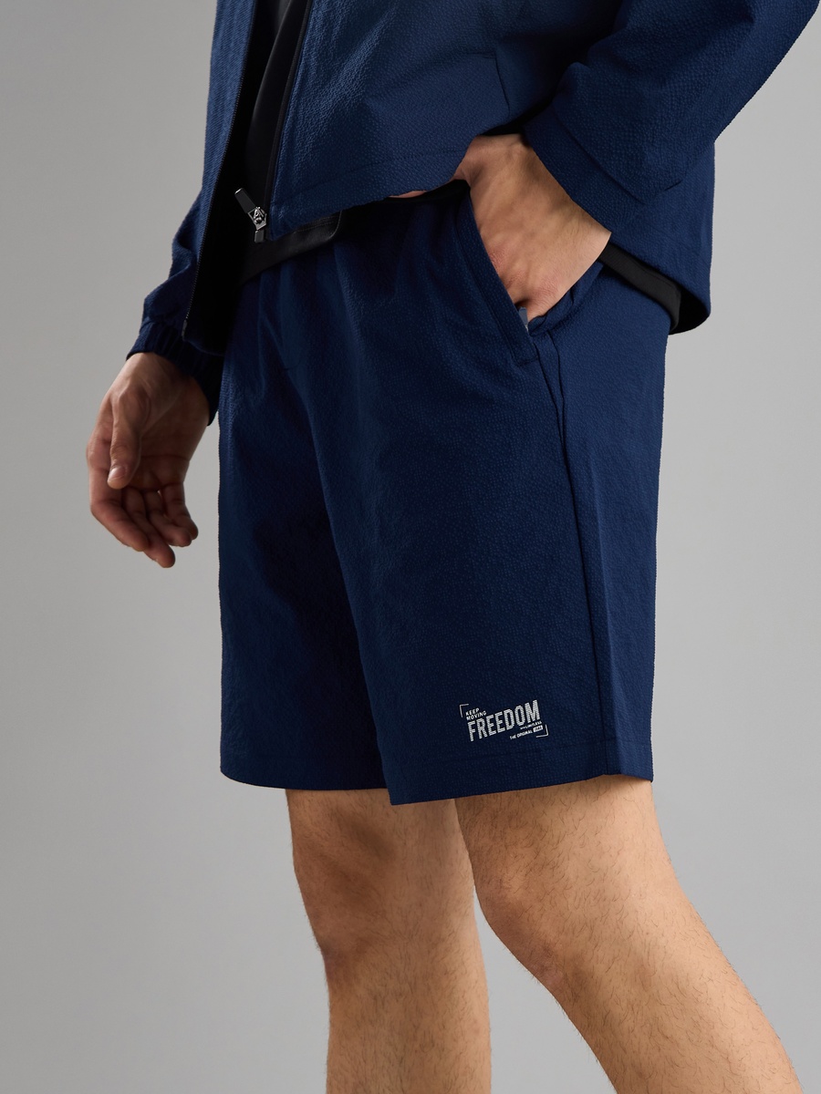 Textured Shorts with Pockets