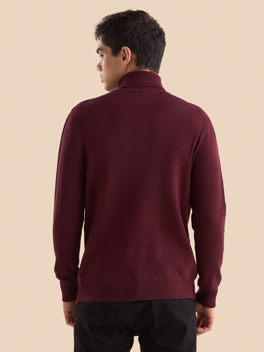 Textured Turtle Neck Sweater