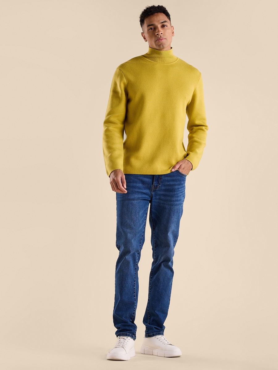 Plain High Neck Sweater