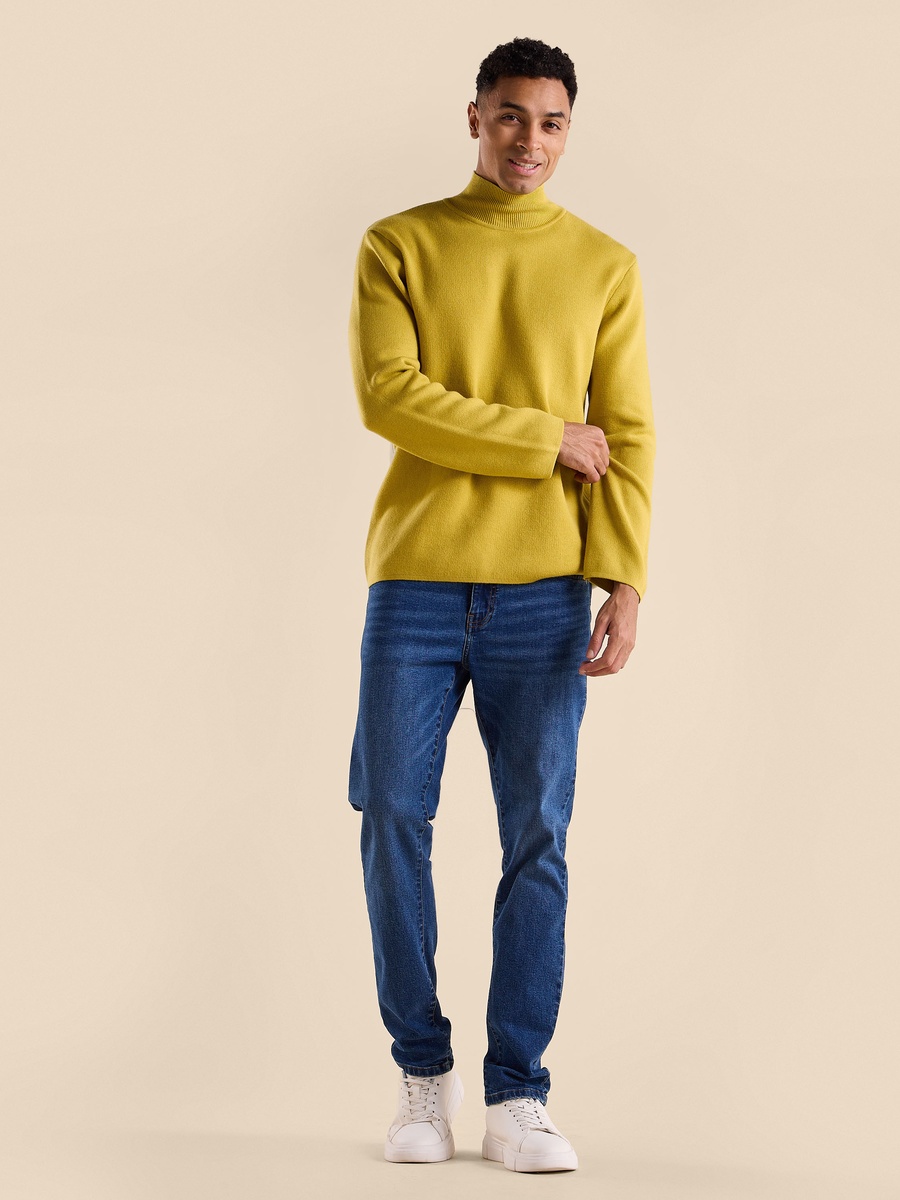 Plain High Neck Sweater