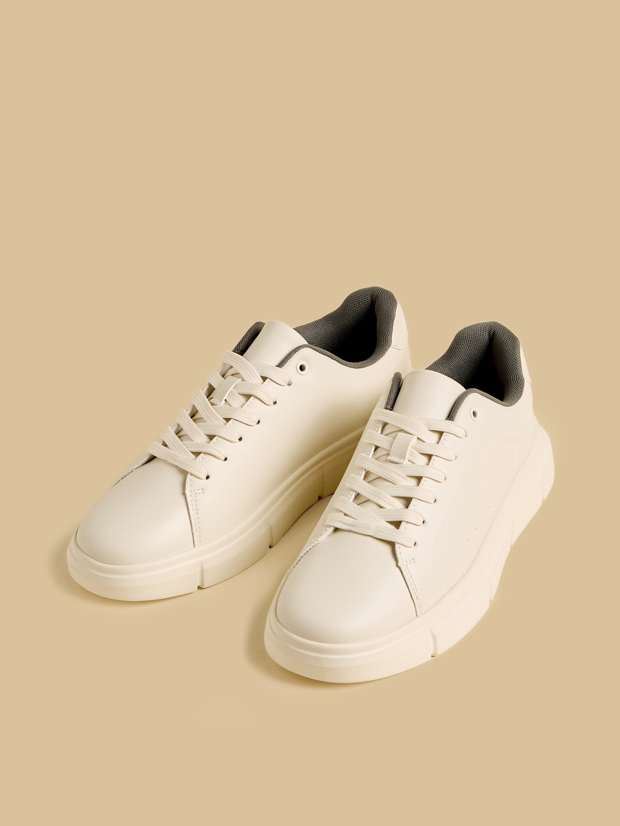 Plain Lace-Up Sneakers