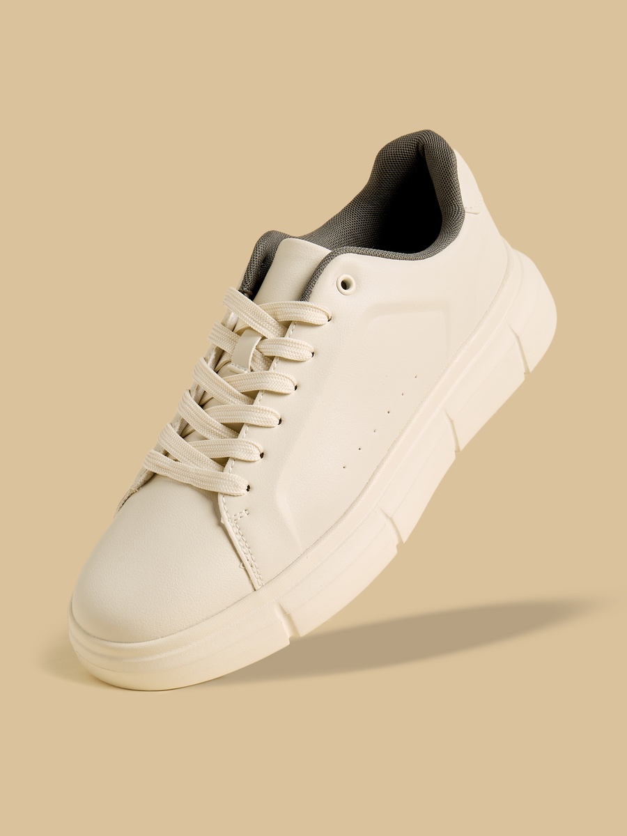 Plain Lace-Up Sneakers
