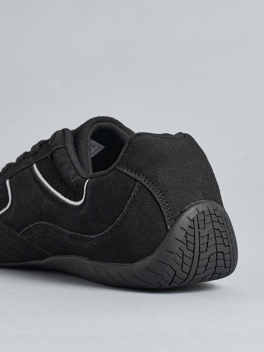 Panelled Lace-Up Sports Shoes