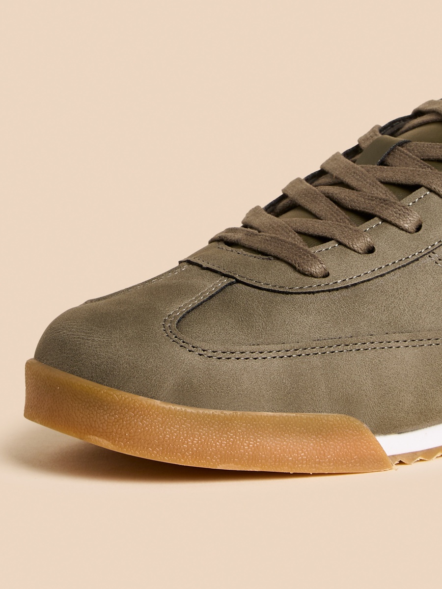 Panelled Lace-Up Sneakers