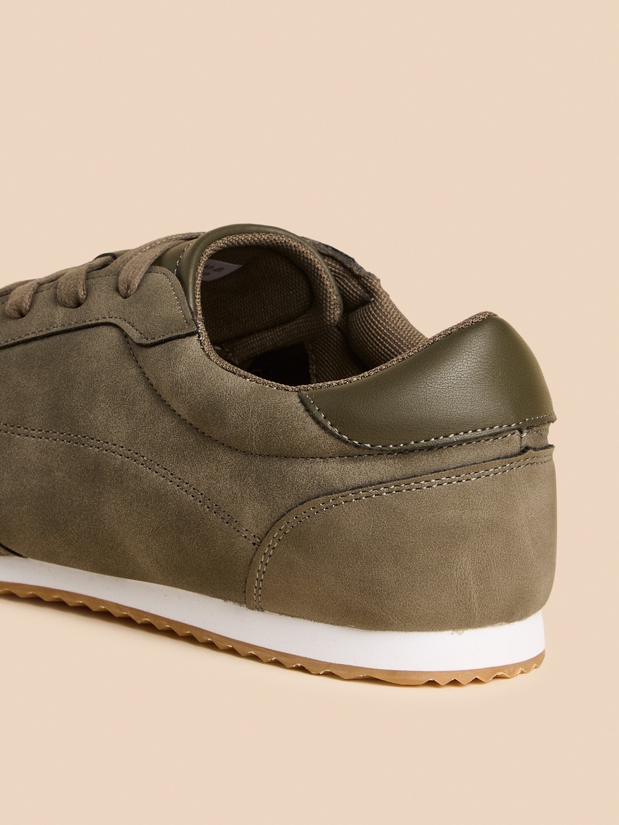 Panelled Lace-Up Sneakers