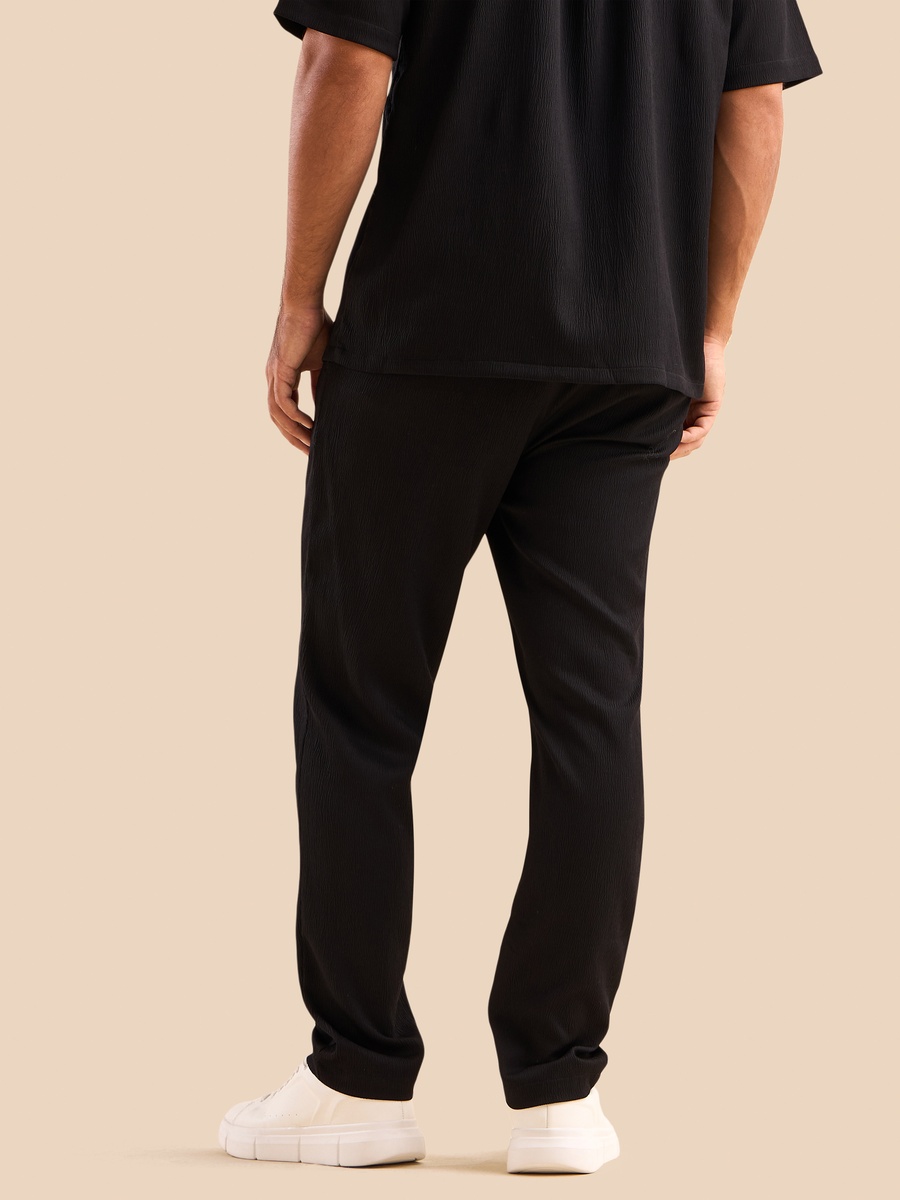 Textured Regular Fit Pants
