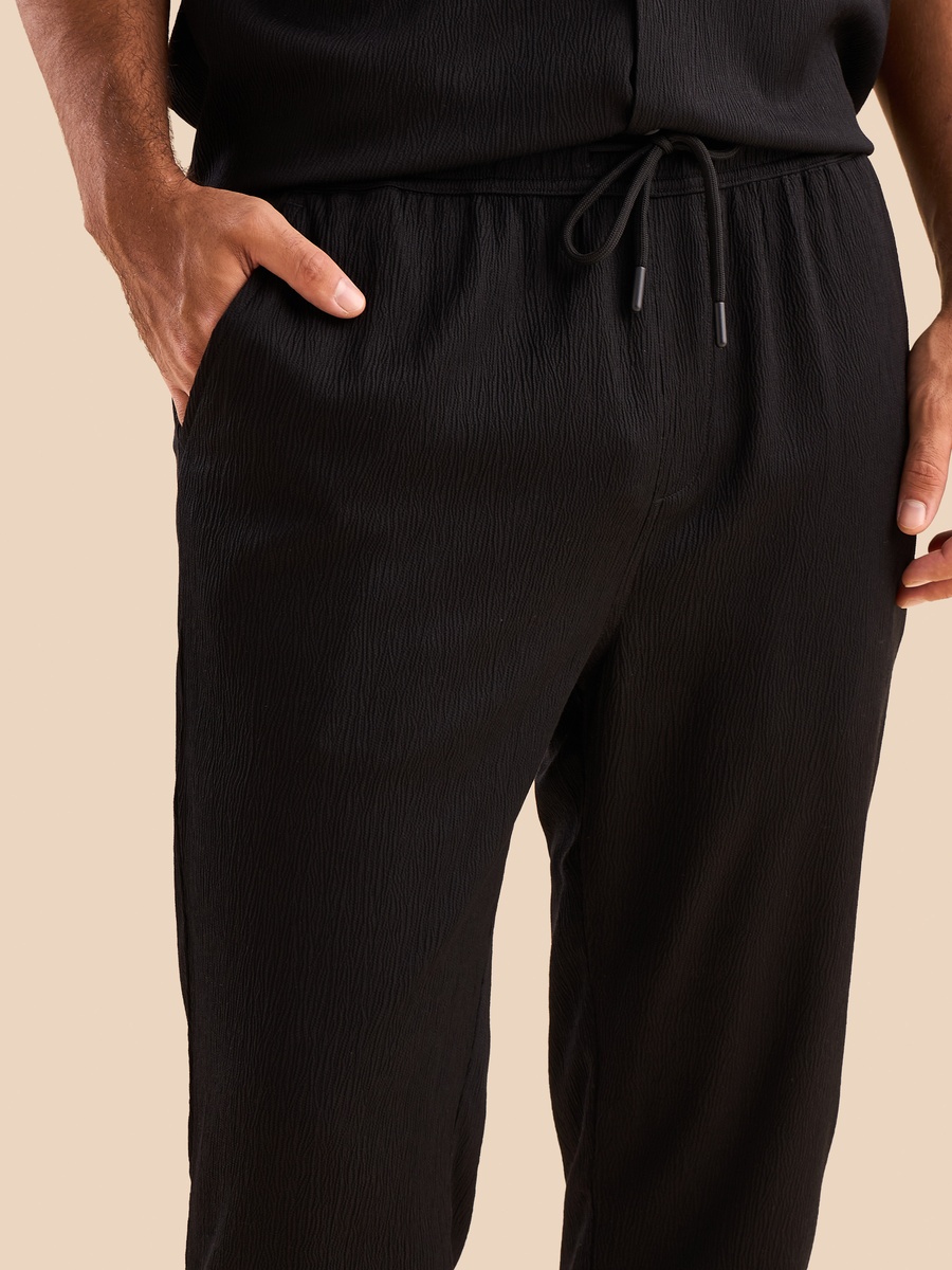 Textured Regular Fit Pants