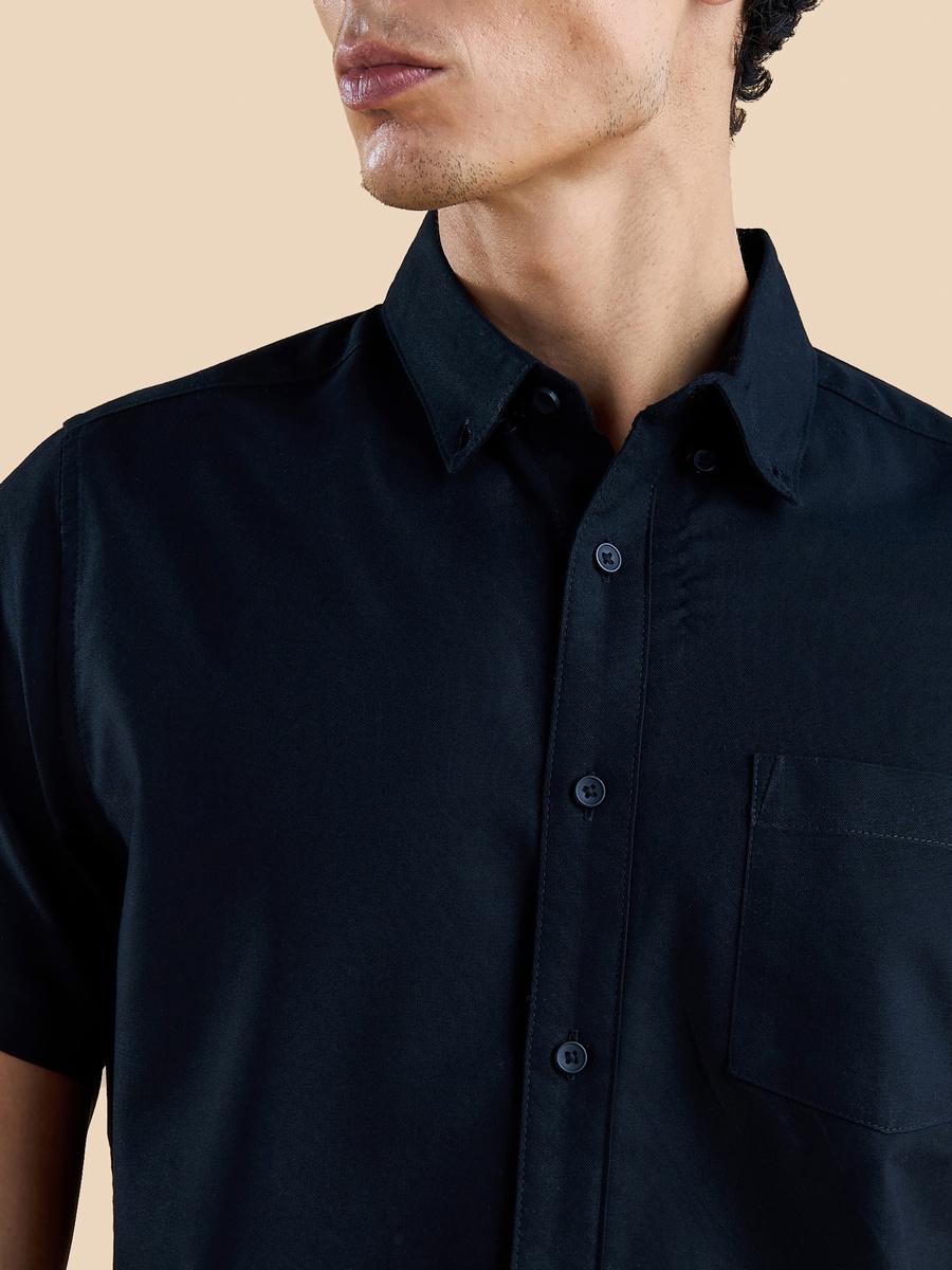 Plain Oxford Shirt with Chest Pocket