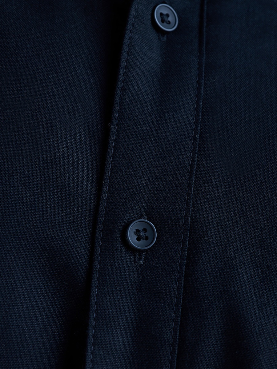 Plain Oxford Shirt with Chest Pocket