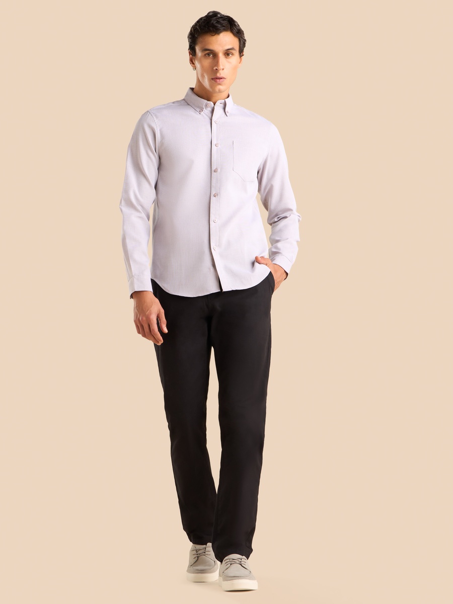 Textured Dobby Shirt with Chest Pocket