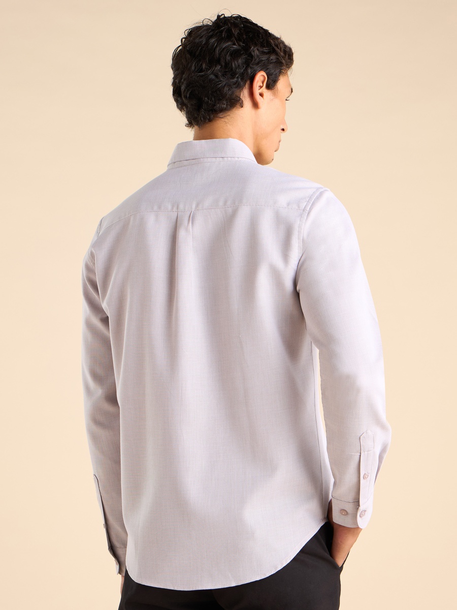 Textured Dobby Shirt with Chest Pocket