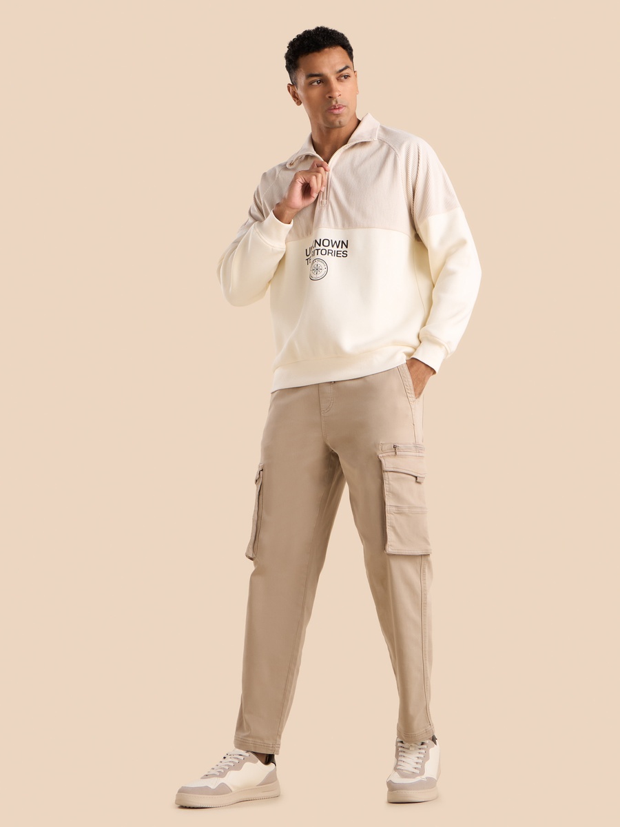 Plain Relaxed Fit Cargo Pants