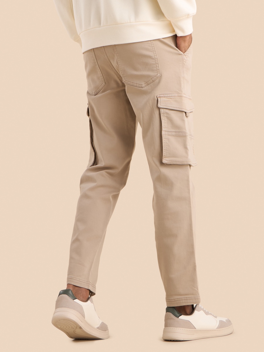 Plain Relaxed Fit Cargo Pants
