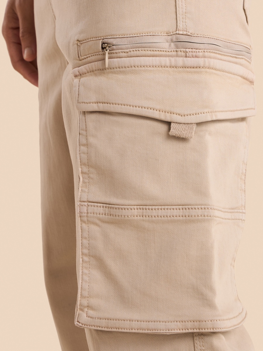 Plain Relaxed Fit Cargo Pants