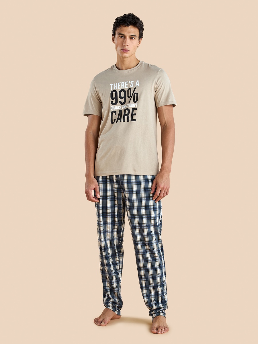 Checked Cotton Pyjama Set