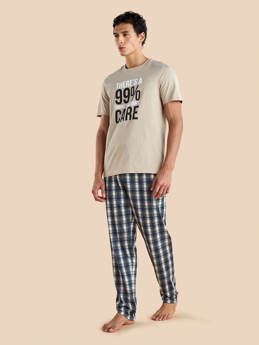 Checked Cotton Pyjama Set