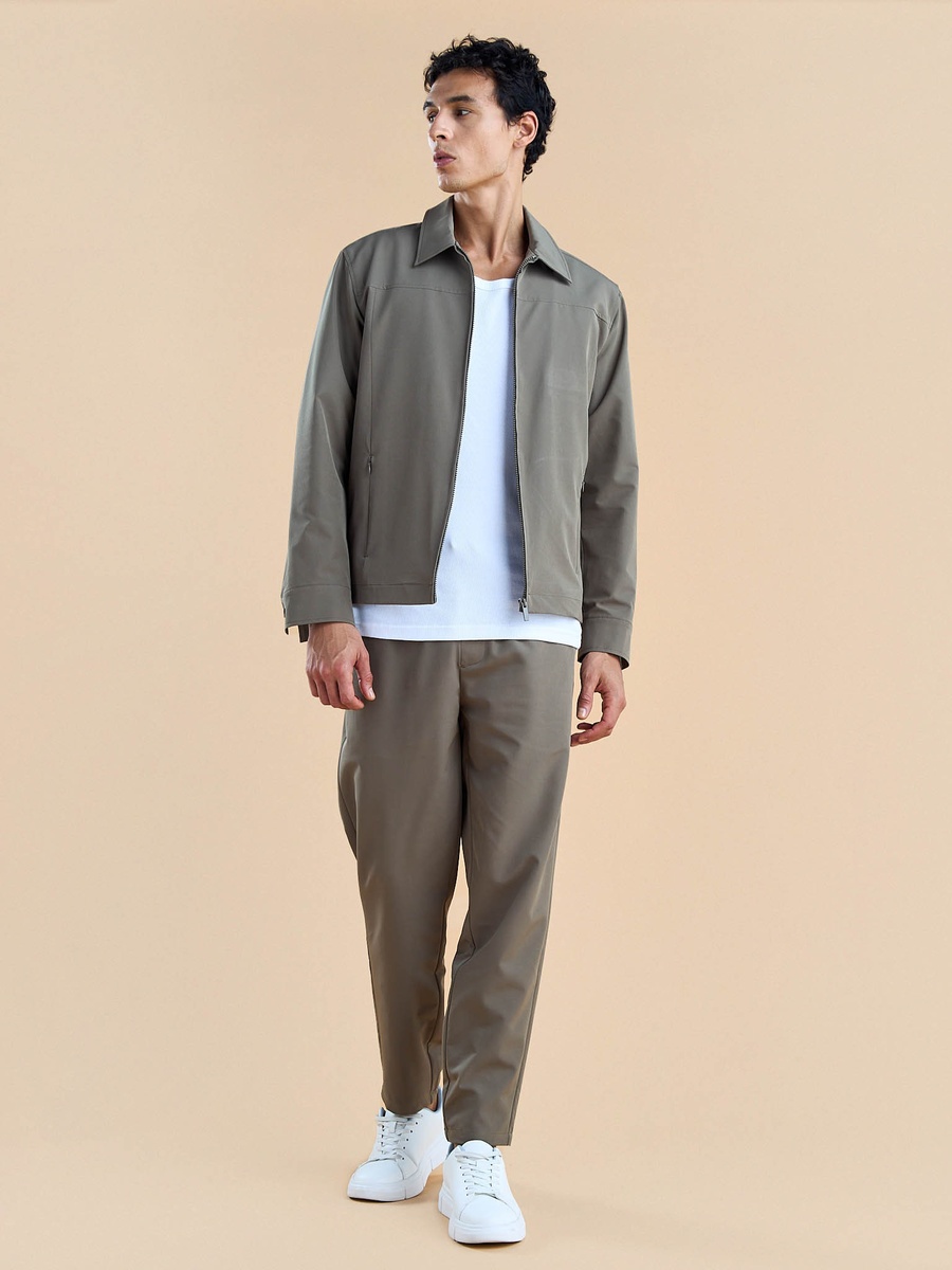 Plain Zip Through Jacket