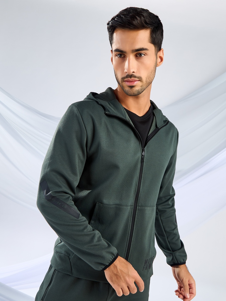 Kangaroo Pocket Zip Through Hoodie