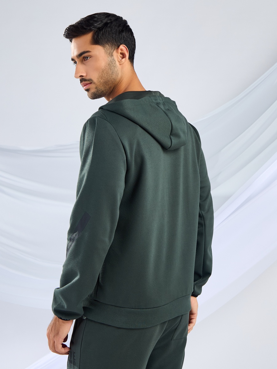 Kangaroo Pocket Zip Through Hoodie