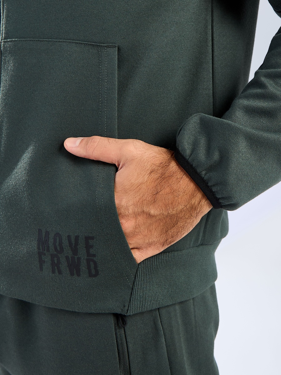 Kangaroo Pocket Zip Through Hoodie