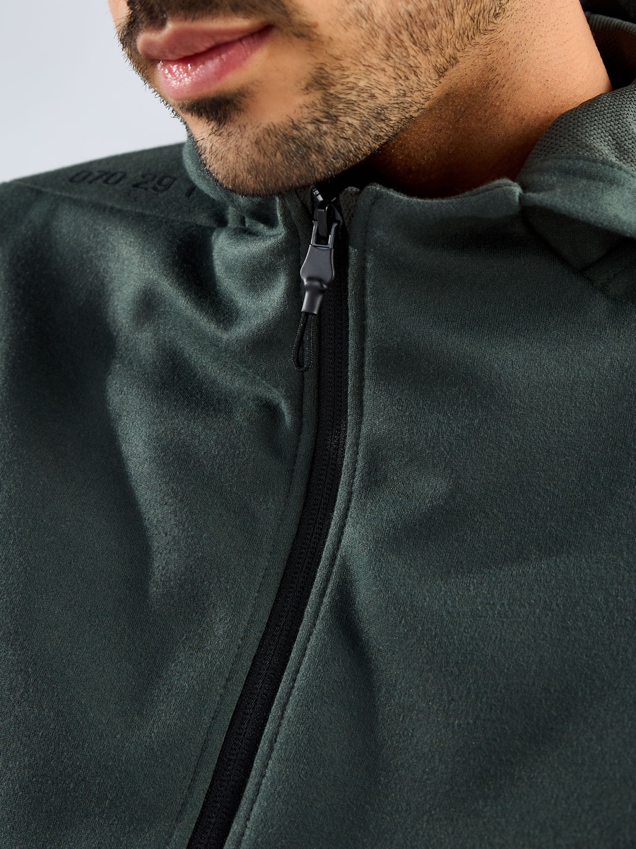 Kangaroo Pocket Zip Through Hoodie