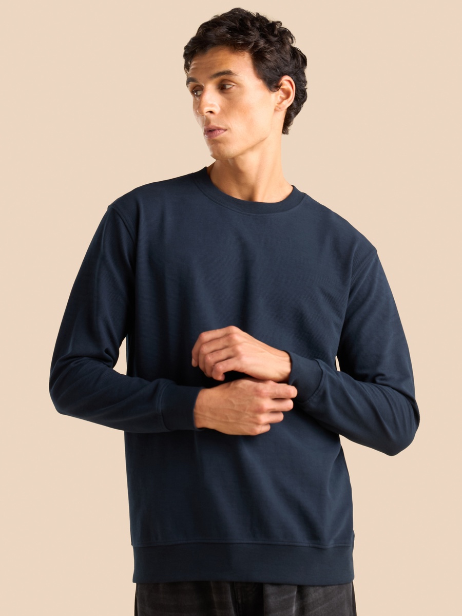 Textured Ottoman Sweatshirt