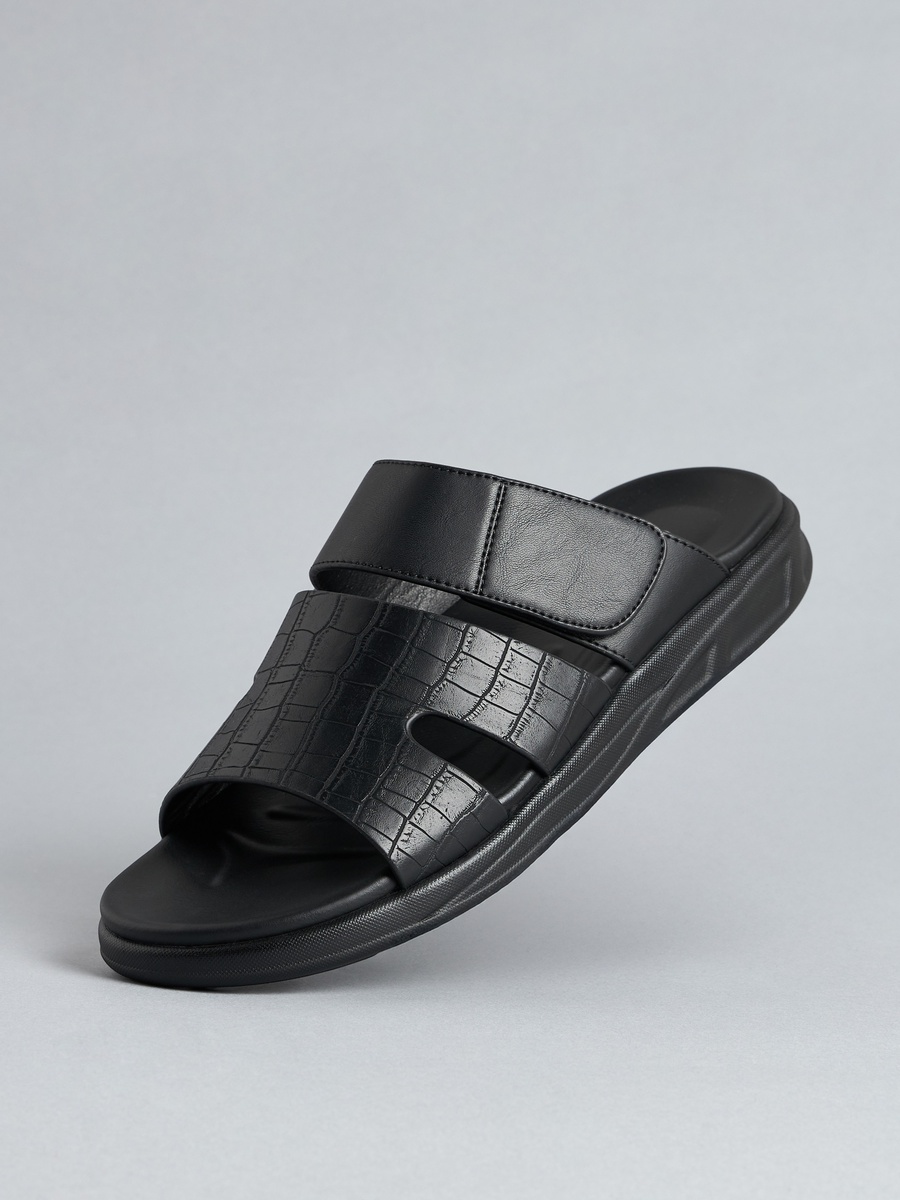 Textured Slip-On Sandals